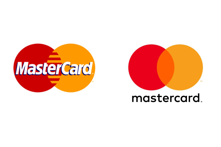 โลโก้เก่าและโลโก้ใหม่ของ MasterCard