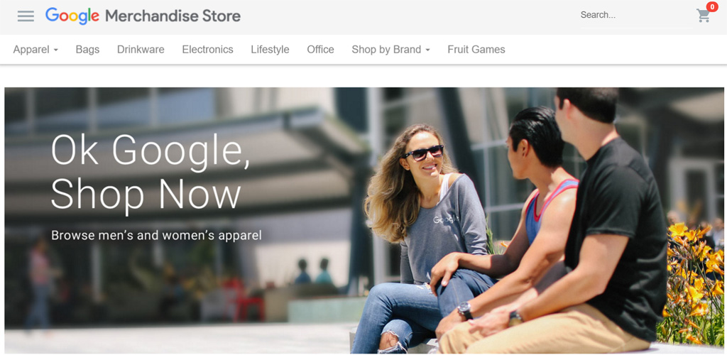 เว็บ Google Merchandise Store ร้านขายของที่ระลึกจาก Google