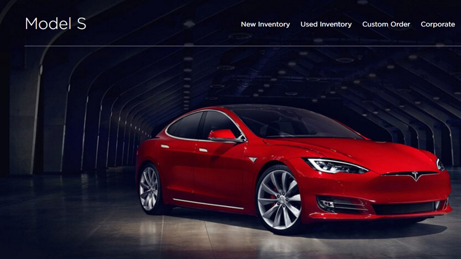 Tesla Model S Website