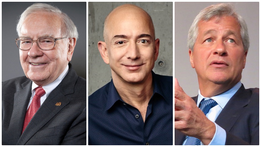 Warren Buffett Jeff Bezos Jamie Dimon
