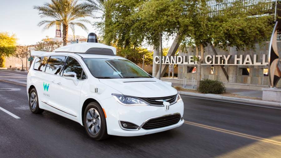 Waymo's fully self-driving Chrysler Pacifica Hybrid minivan on public roads